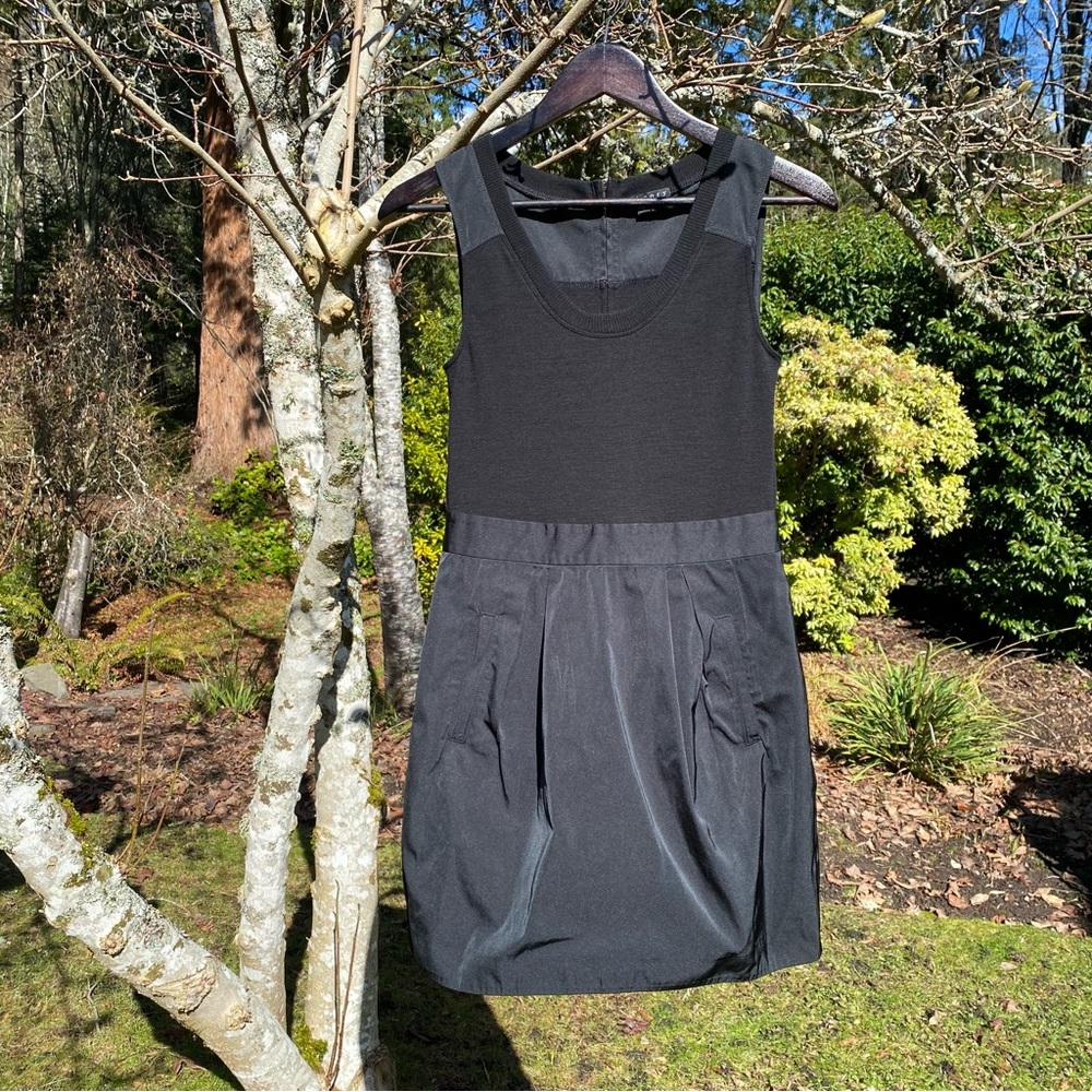 Theory black sleeveless dress